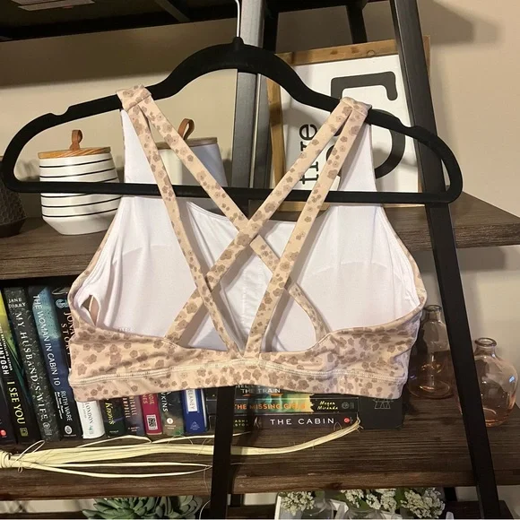FLEO Sports Bra Tan Flowers Size L - Picture 2 of 4